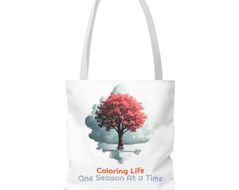 Kleuren van het leven Tote Bag, Seasons Tree Tote Bag, Park Ride Tote Bag