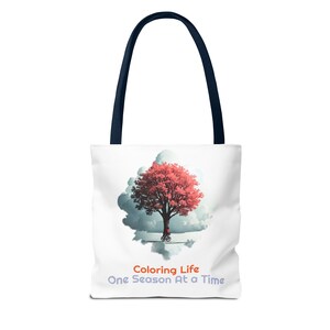 Kleuren van het leven Tote Bag, Seasons Tree Tote Bag, Park Ride Tote Bag afbeelding 5