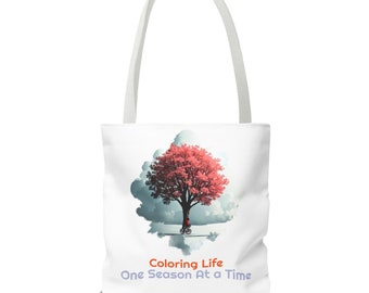 Kleuren van het leven Tote Bag, Seasons Tree Tote Bag, Park Ride Tote Bag