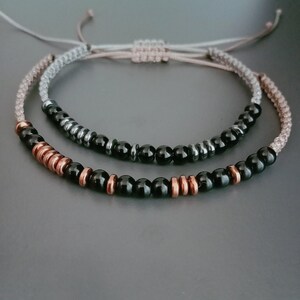 Custom Morse Code Bracelet Set of 2, Personalized Matching Couples Christmas Gift