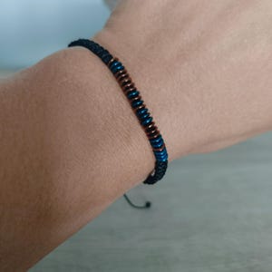 Personalized Morse Code Bracelet Set: Hematite Beaded Secret Message Friendship Jewelry Gift