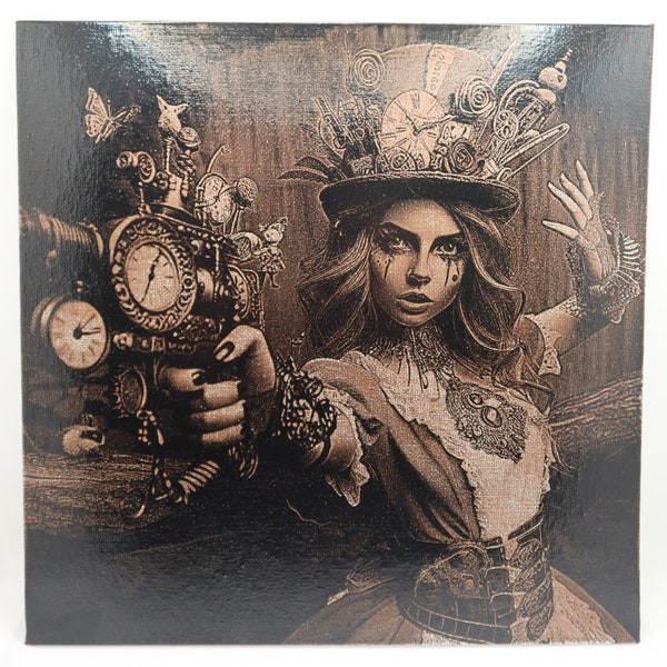 tableau femme guerrière steampunk