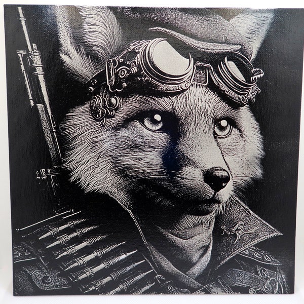 Tableau renard steampunk