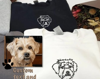 Custom Embroidered Dog Hoodie, Personalised one-line Pet Sweatshirt, Dog Mom Sweater, frog hoodie embroidered ,Custom Gifts For Dog Lovers