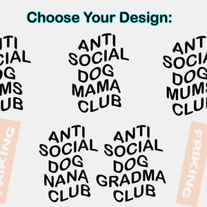 Anti Social Dog Mom Club Hoodie for Women, Personalised Dog Hoodie Gift, Personalisable Dog Mom Hoodie, Custom Dog Mama Sweatshirt Gift Idea image 9