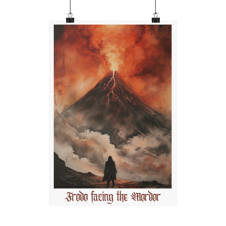 Frodo and Mount Doom Poster - Epic Lord of the Rings Journey Art ...