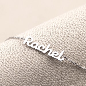 Personalized Sterling Silver Name Bracelet, Custom Jewelry Gift, Mothers Day Gift, Christmas Gift, Family Name Bracelet, Unique Gift For Her