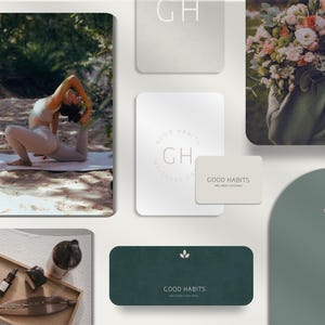 Wellness Brand Kit: Green Brand Identity, Logo Templates (Canva Editable) image 8
