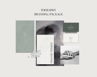 Therapist Brand Kit: Full Branding Package, Business Logo Design, Social Media Templates, Color Palette,  Email Signature