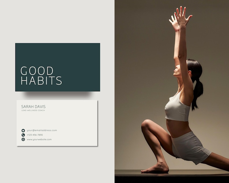 Wellness Brand Kit: Green Brand Identity, Logo Templates (Canva Editable) image 2