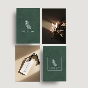 Wellness Brand Kit: Green Brand Identity, Logo Templates (Canva Editable) image 9