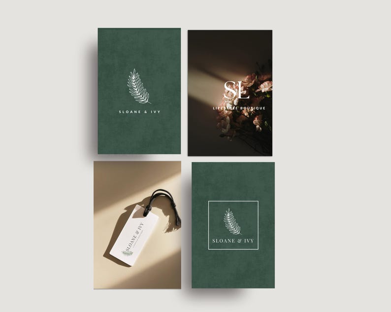 Wellness Brand Kit: Green Brand Identity, Logo Templates (Canva Editable) image 9