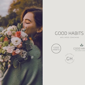 Wellness Brand Kit: Green Brand Identity, Logo Templates (Canva Editable) image 4