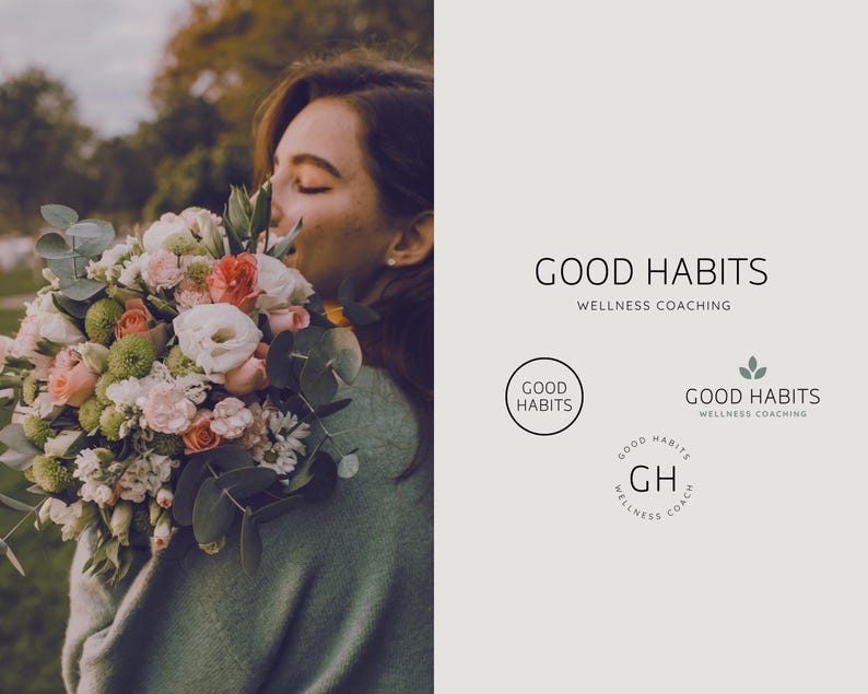 Wellness Brand Kit: Green Brand Identity, Logo Templates (Canva Editable) image 4