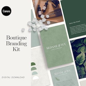 Branding Kit for Social Media & Personal Use, Customizable Logo, Color Palette, Fonts, Complete Brand Identity Kit Bundle, Branding Package