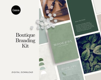Canva Branding Kit Template: Customizable Logo, Social Media Templates (Digital Download)