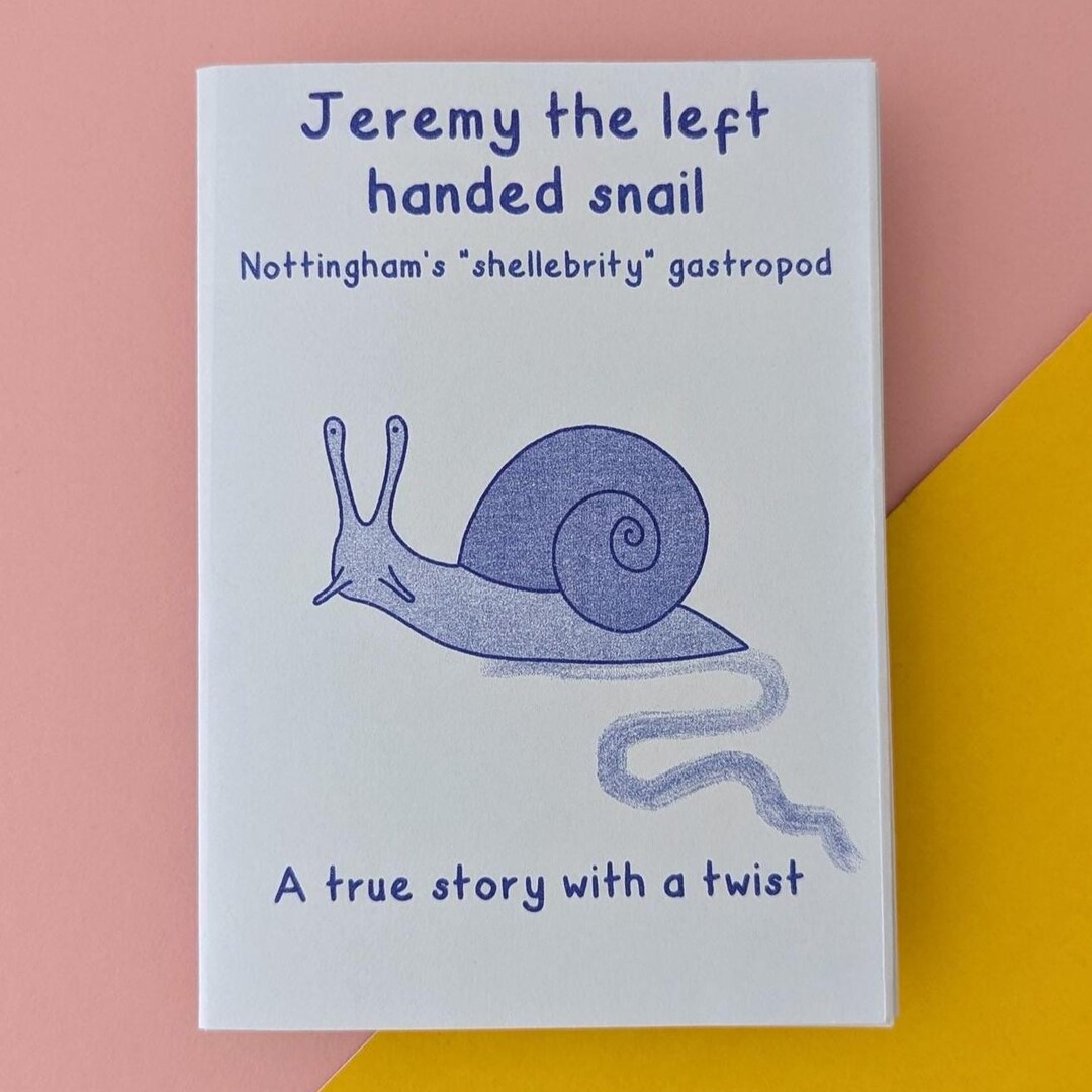 Jeremy the Left-handed Snail | Risograph Zine + Mini Print + Sticker ...