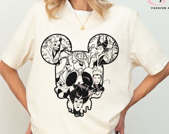 2024 Halloween Disney Villians Shirt, Schurken Shirt, Hexe Shirt, Bösewicht Ära Tshirt Perfekt für Halloween Feiern, Halloween Party