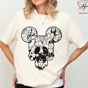 2024 Halloween Disney Villians Shirt, Schurken Shirt, Hexe Shirt, Bösewicht Ära Tshirt Perfekt für Halloween Feiern, Halloween Party