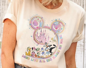 Retro 90S Long Live All The Magic We Made Shirt, Funny Mickey And Friend T-shirt, Disney Castle Magic Tee, WDW Magic Kingdom