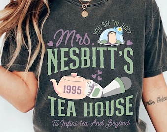 Retro Disney Toy Story Shirt, Funny Buzz Lightyear T-shirt, Mrs Nesbitt’S Tea House To Infinity And Beyond Tee, WDW Magic Kingdom