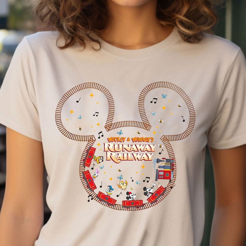 Vintage Disney Mickey & Minnie'S Runaway Railway Shirt, Mickey Nothing Can Stop Us Now T-Shirt, Wdw Matching Tee, Disneyland Family Vacation