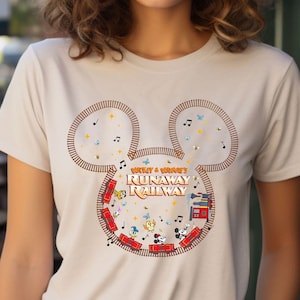 Vintage Disney Mickey & Minnie&#39;S Runaway Railway Shirt, Mickey Nothing Can Stop Us Now T-shirt, Wdw Matching Tee, Disneyland Family Vacation