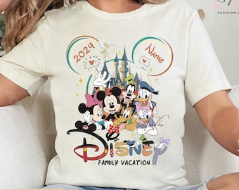Disney Familien Reise 2024 Shirt, Retro Disney Familie Tshirt 2024, personalisierte Disneyland Reise Shirts, Disney Familienurlaub 2024, DisneyWorld