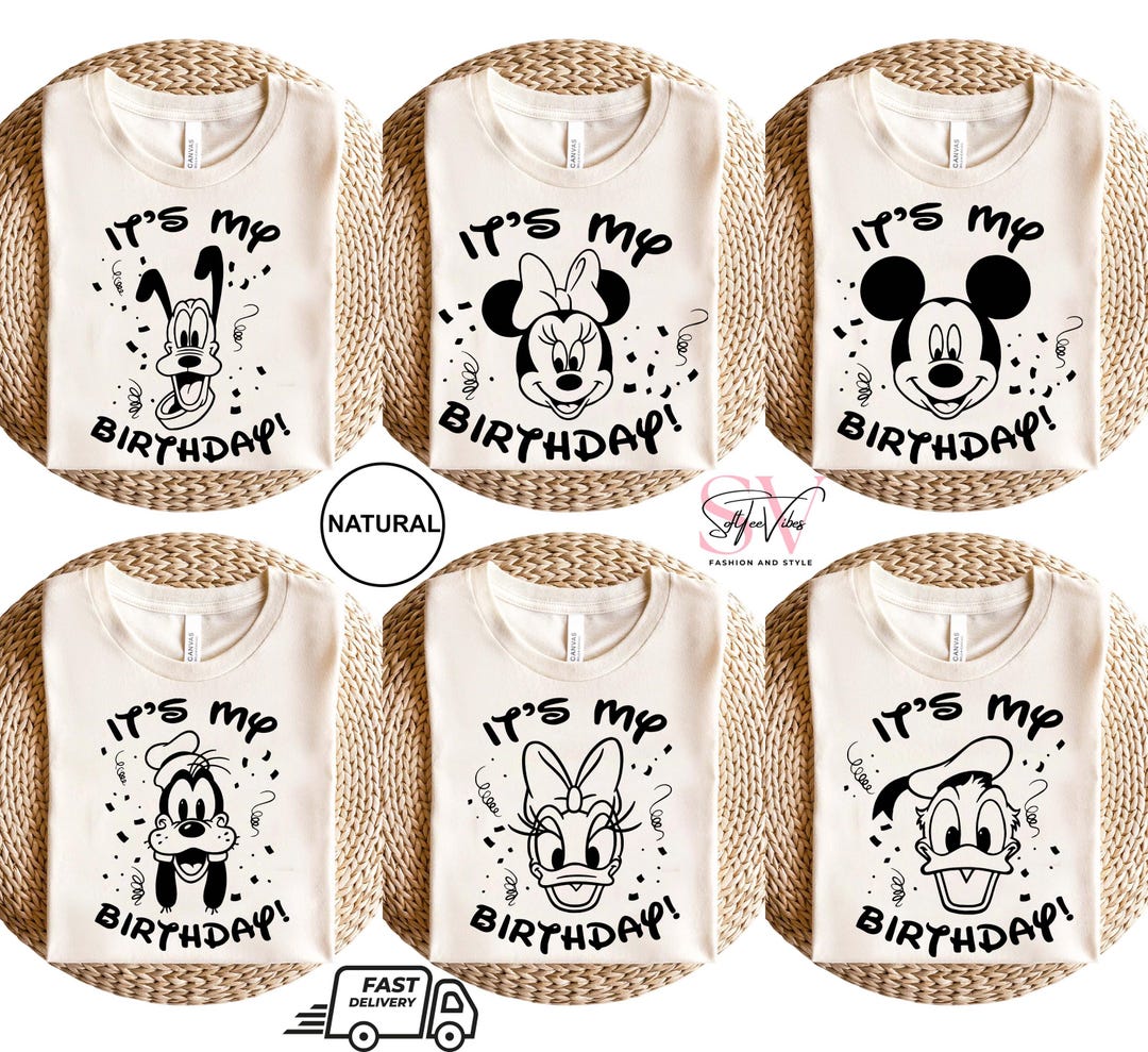 It's My Birthday Disney Character Shirts, Disney Birthday Shirt, Disney ...