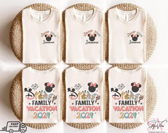 Retro Disney Family Vacation 2025 Shirts, Mickey Castle 2 Sided Shirts, Family Trip Shirt, Mickey And Friends Tee, Disney Squad Shirts