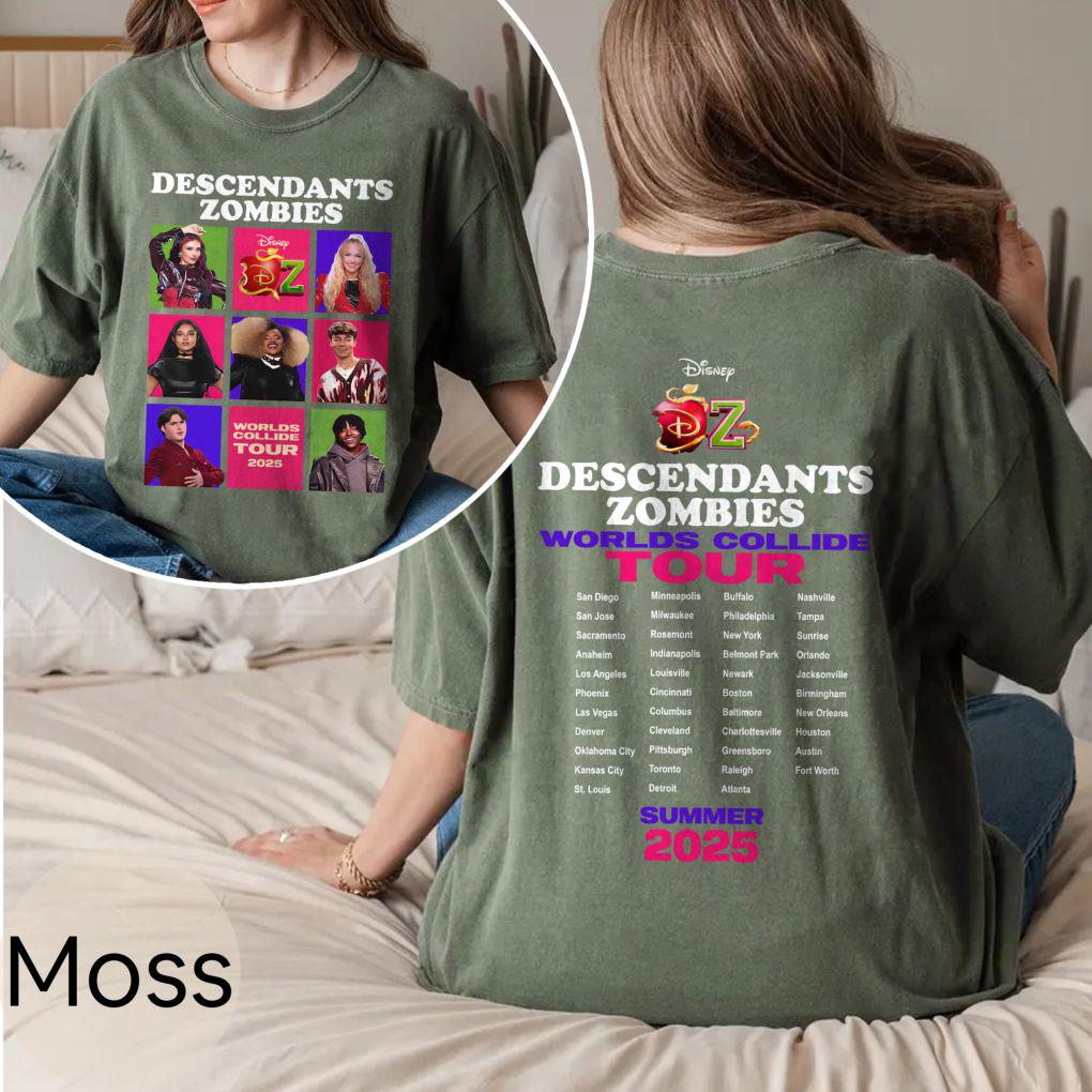 Descendants Zombies Worlds Collide Tour Matching Shirt, Disney the