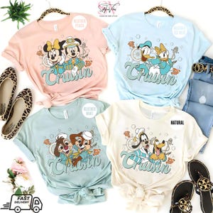 Camiseta de crucero con personajes de Disney a juego, camiseta de vacaciones en crucero de Disney, crucero mágico, camisetas de viaje familiar en crucero de Disney, Mickey y amigos