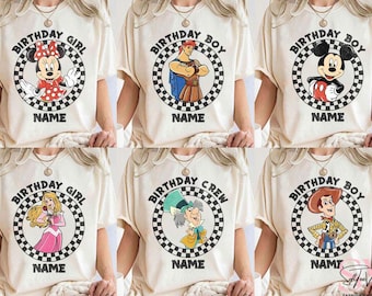Disney Birthday Family Custom Shirt, Disney Birthday Boy Girl, Disney Birthday Squad, Mickey & Friends Birthday Trip Tee, Best Birthday Ever