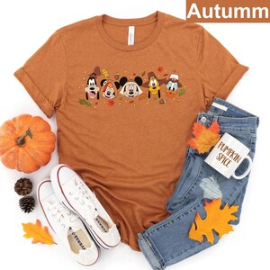 Mickey and Friends Thanksgiving Shirt, Disney Characters Fall Shirt, Disney Thanksgiving Shirts, Thanksgiving Crew T-shirt, Mickey Fall Tee