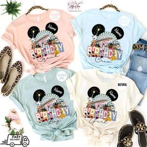 Personalized Mickey and Friends Epcot Birthday Shirts, Disney Birthday Family Matching Shirts, Birthday Boy Girl Squad Crew, Epcot Trip Tee