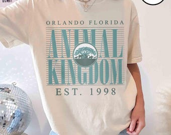 Vintage Animal Kingdom Est 1998 Comfort Colors-skjorta, Magic Kingdom-skjortor med familjeresa, retro Walt Disney World-skjorta, Orlando Park-skjortor