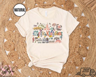 Retro Magic Kingdom Shirt, Vintage Magic Kingdom T-Shirt, Familienurlaub Shirt, Disney Familien Shirts, Disney World Disneyland Mädchen Reise Shirt