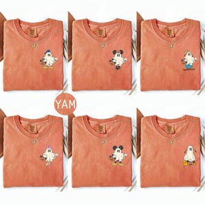 ミッキーゴースト ハロウィン コンフォートカラーシャツ、レトロミッキーゴースト ポケットシャツ、ミッキーと仲間たち、ミッキー スプーキーシャツ、ディズニーファミリーTシャツ