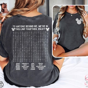 Funny Interactive Disney Shirt, Waiting In Line Puzzle Disney Shirt, Disney Dad Shirt, Disney Mom Shirt, Disneyworld Shirt,Word Search Shirt