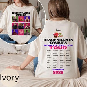 Descendants Zombies Worlds Collide Tour Matching Shirt, Disney The Rise Of Red Group Shirts, Descendants Concert, Summer Music Festival 2025