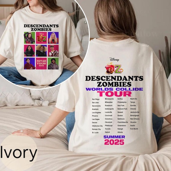 Descendants Zombies Worlds Collide Tour Matching Shirt, Disney the