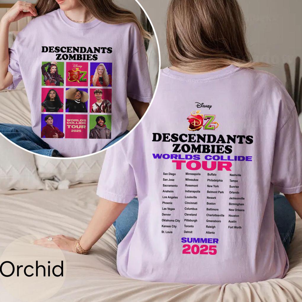 Descendants Zombies Worlds Collide Tour Matching Shirt, Disney the