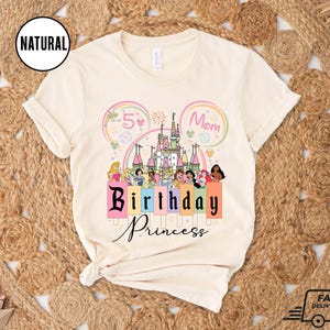Camiseta de cumpleaños personalizada de princesas de Disney, viaje de cumpleaños familiar al castillo de Disneyland de WDW, camiseta del mejor cumpleaños de la historia para la cumpleañera, equipo de Disney