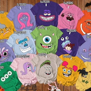 Monsters Incs Costume Shirts, Monsters Incs Family Halloween Shirt, Monsters University, Mike Wazowski Boo Sully Shirt, Halloween Party Tee