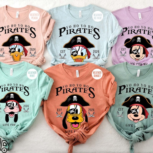 T-shirt Disney Mickey et ses amis, Pirates des Caraïbes, Croisière familiale Disney 2027, Yo Ho Yo Ho, une vie de pirate pour moi