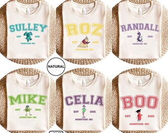 Monster Inc Shirt, Monster University Shirt, Monster Family Shirt, Monsters Characters Shirt, Disney Matching Group Shirt, Disneyland Shirts