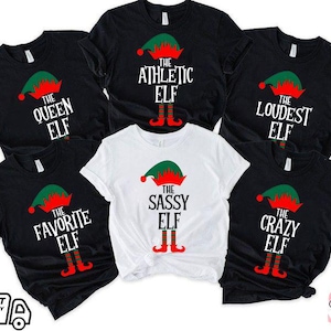 Custom The Elf Shirt, Custom Elf Shirt, Christmas Family Matching Shirts, Funny Christmas, Xmas Elf Shirts, Gift For Her, Kid Youth Toddler