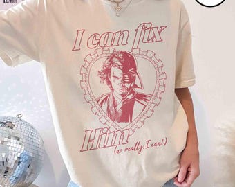 Camiseta Anakin Skywalker "Eu Posso Consertá-lo" com Cores Confortáveis, Camiseta Estética Y2K da Disney Star Wars, Presente para Fãs de Anakin, A Vingança dos Sith, Galaxy's Edge