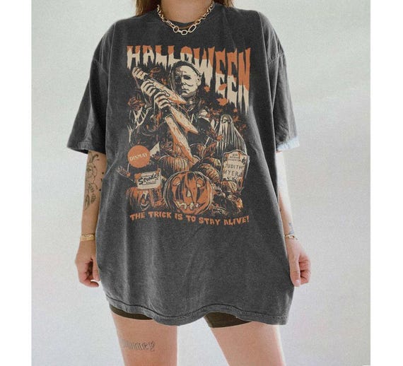 Vintage Michael Myers Halloween Shirt, Horror Movie Shirt, Myers Thriller Friday the 13th Horror Shirt, Retro Halloween Party Sweatshirt