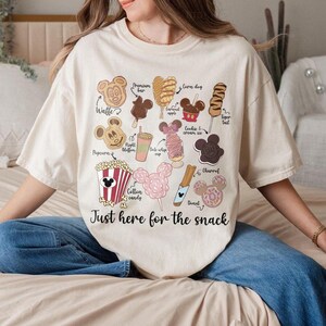 Just Here For The Snacks Shirt, Mickey And Friends T-Shirt, Disney Snacks Sweater, WDW Family Trip Tee, Disney Food Shirt, Disney Vacay Mode